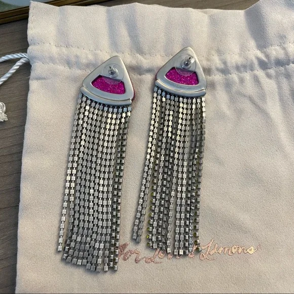 For Love and Lemons - Azalea Crystal Earrings, Neon - Picture 2 of 3